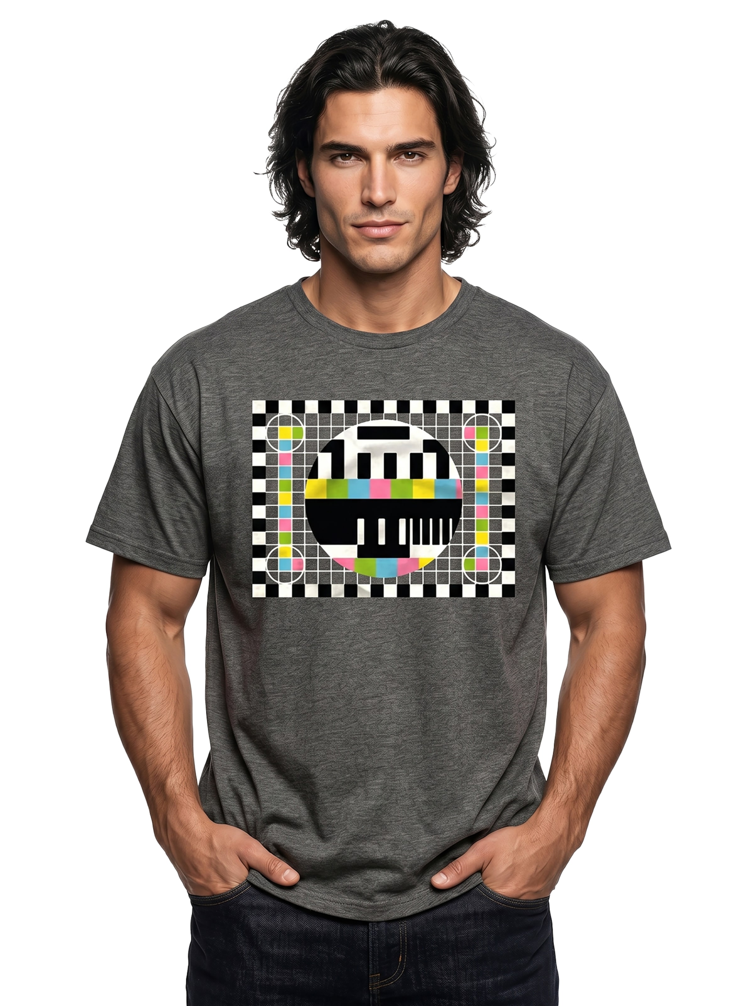MAKAYA Shirt 'Testbild' in Grey: front