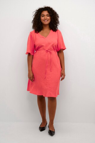 KAFFE CURVE Jurk 'Elisa' in Oranje