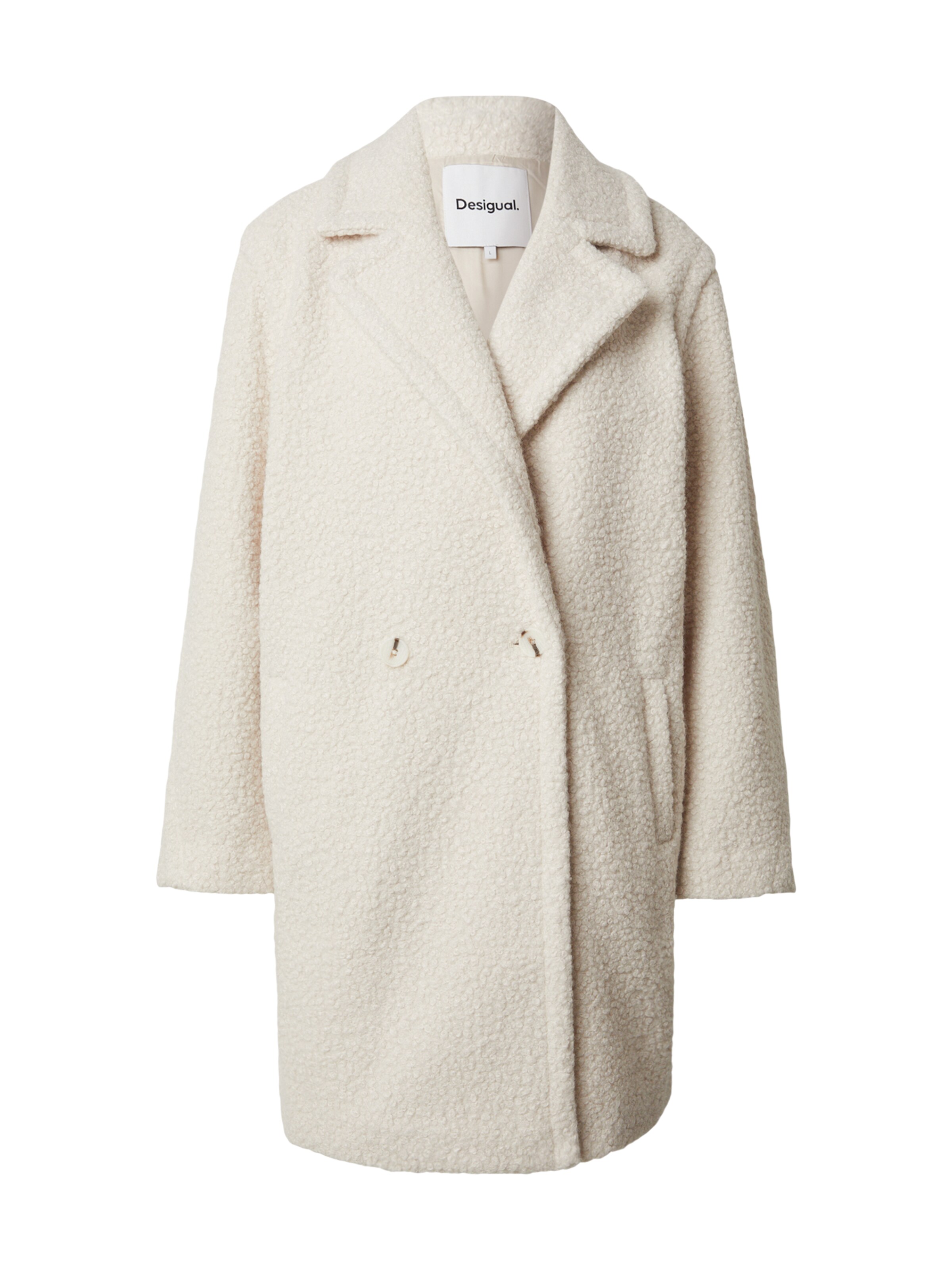 smėlio Desigual Demisezoninis paltas 'LONDON': priekis