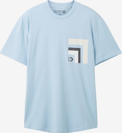 TOM TAILOR DENIM Camiseta en azul claro / negro / blanco, Vista del producto