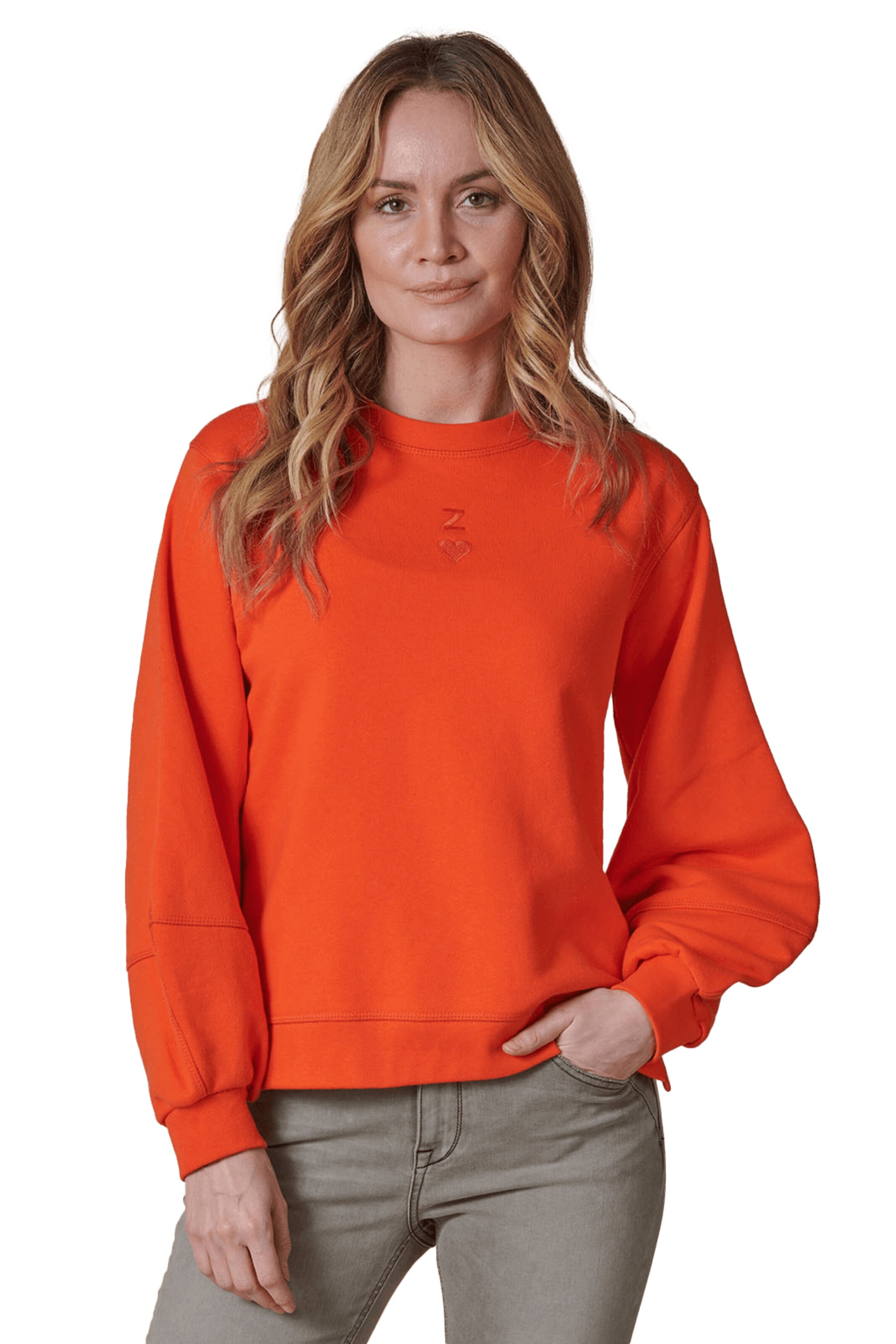 Zhrill Sweatshirt in Orange: front
