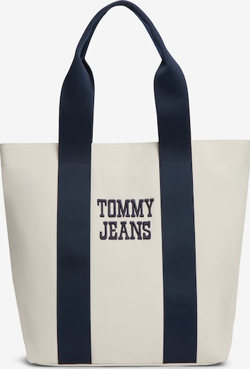 Tommy Jeans Ostoskassi 'Varsity' koossa One Size värissä ecru / laivastonsininen, Tuotenäkymä