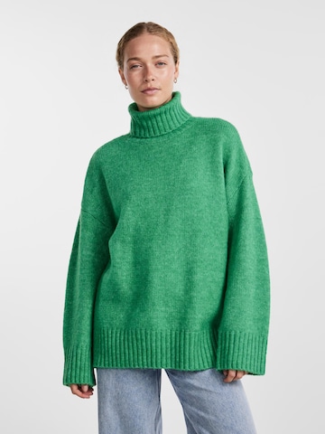 PIECES Sweter 'NANCY' w kolorze zielony: przód