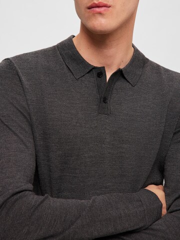 SELECTED HOMME Pullover 'TOWN' i grå