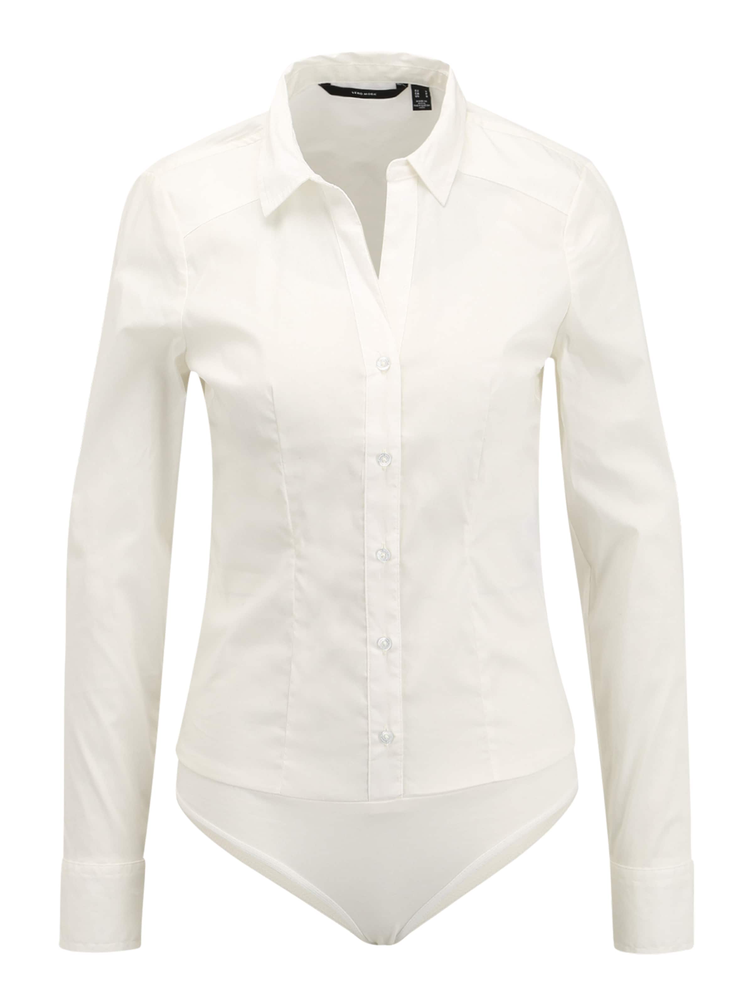 Donna Abbigliamento VERO MODA Body a camicia in Bianco Naturale 