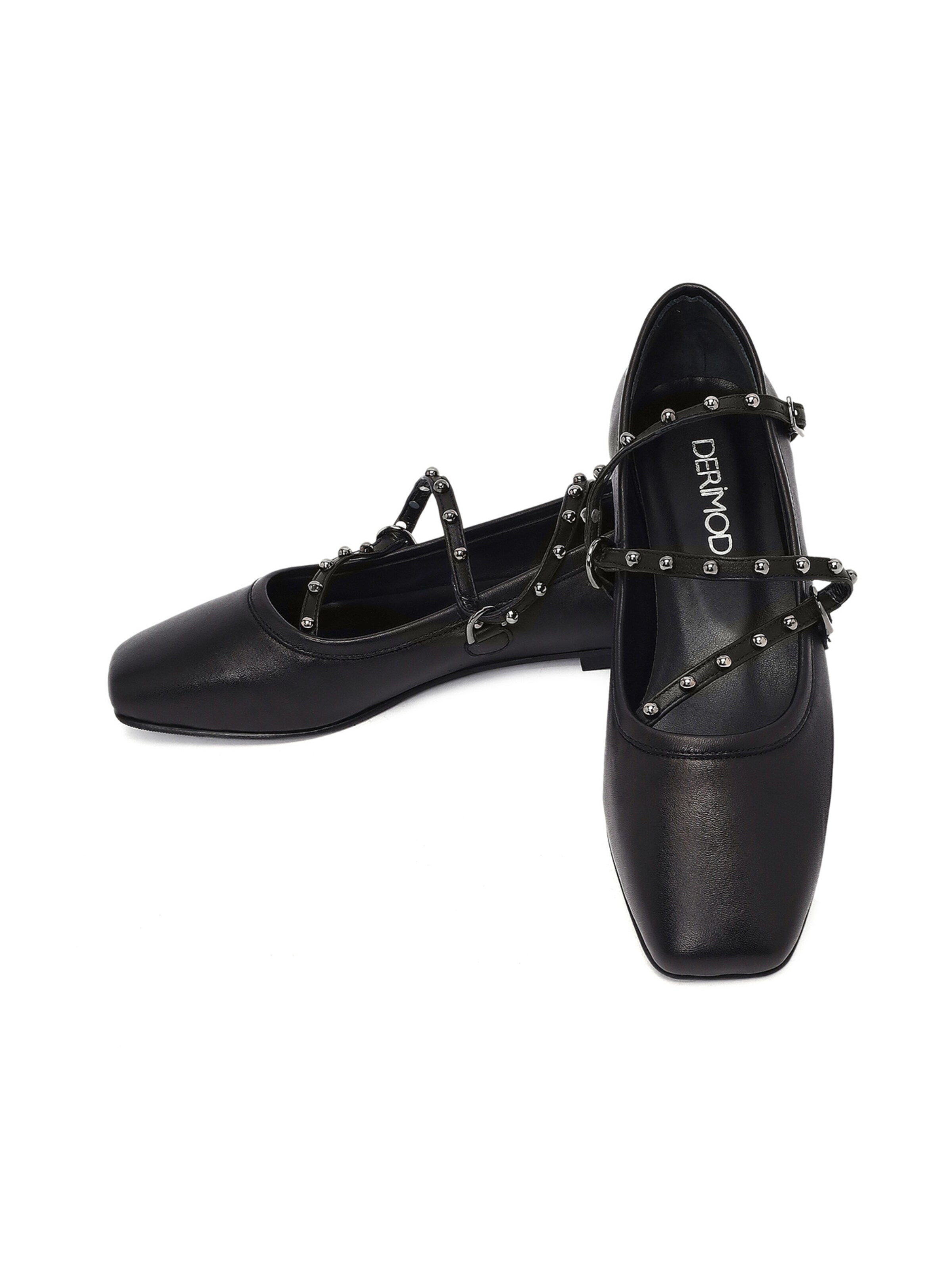 Derimod Riemchenballerina in Schwarz