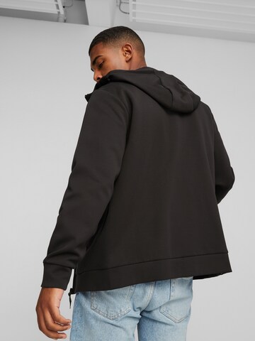 PUMA Athletic Zip-Up Hoodie in Black