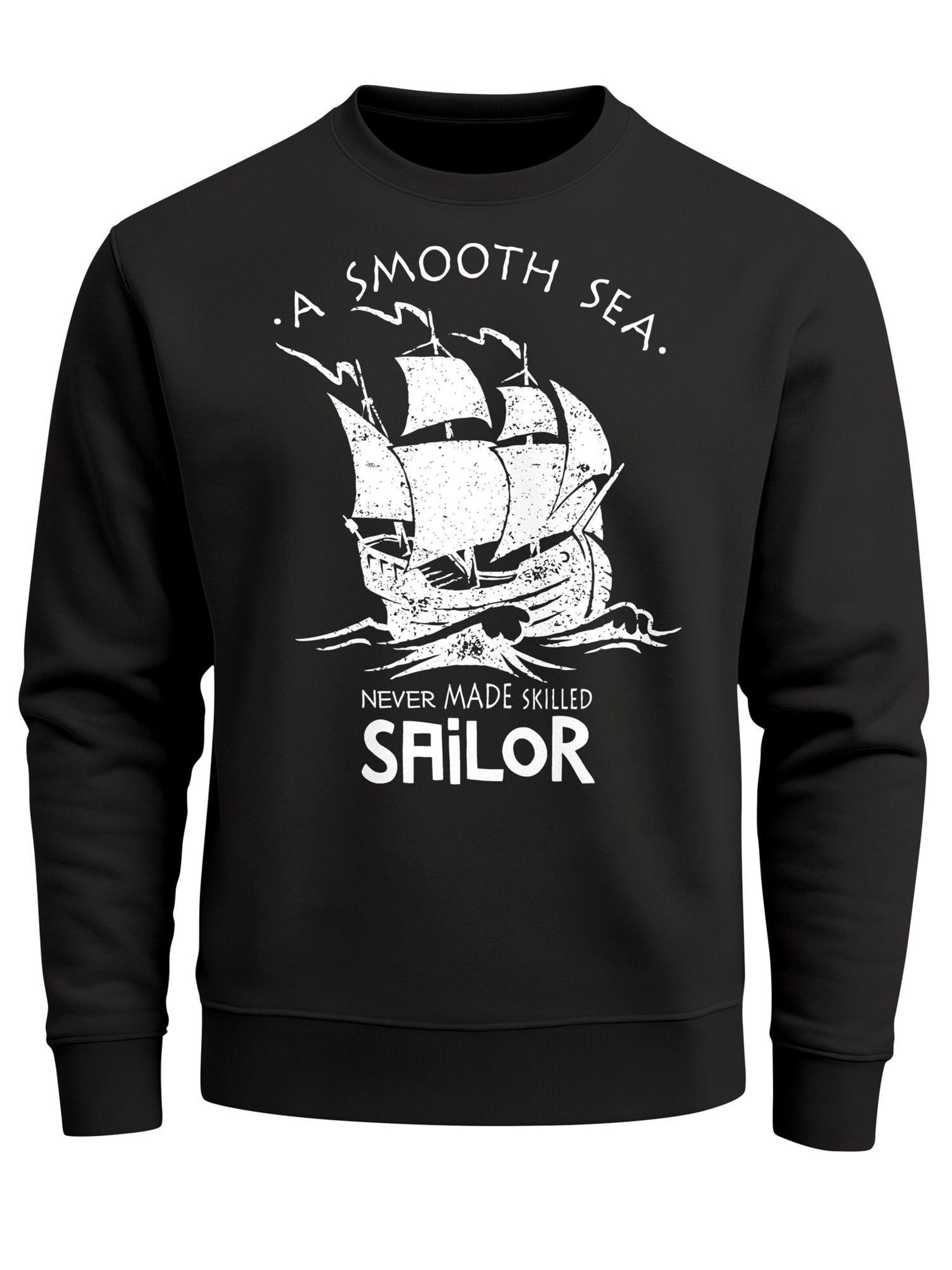 Neverless Sweatshirt 'Smooth Sea' in Black: front