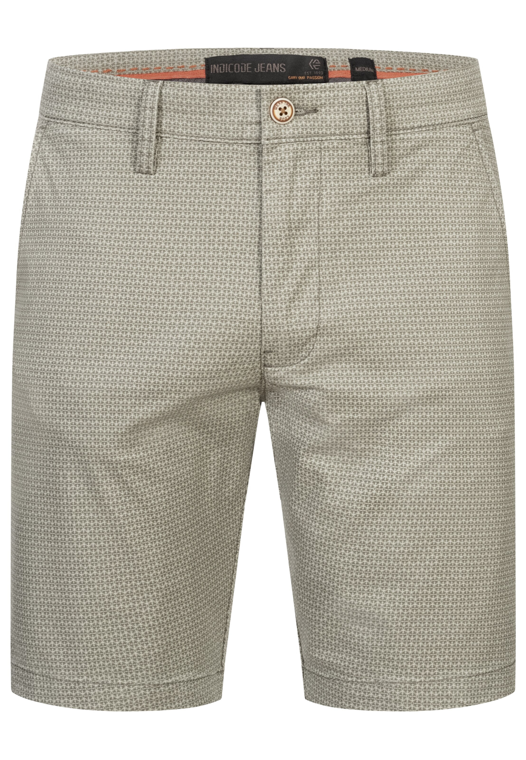 INDICODE JEANS Chino trousers 'Lubin' in Grey: front