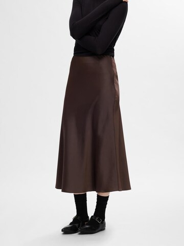 SELECTED FEMME Skirt 'SLFLENA' in Brown