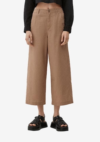 Wide Leg Pantalon QS en marron : devant