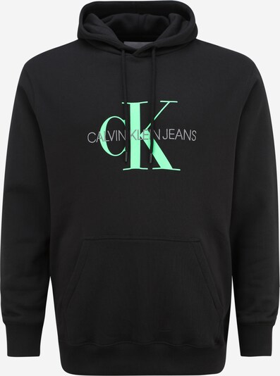 Calvin Klein Jeans Mikina - stříbrně šedá / svítivě zelená / černá, Produkt