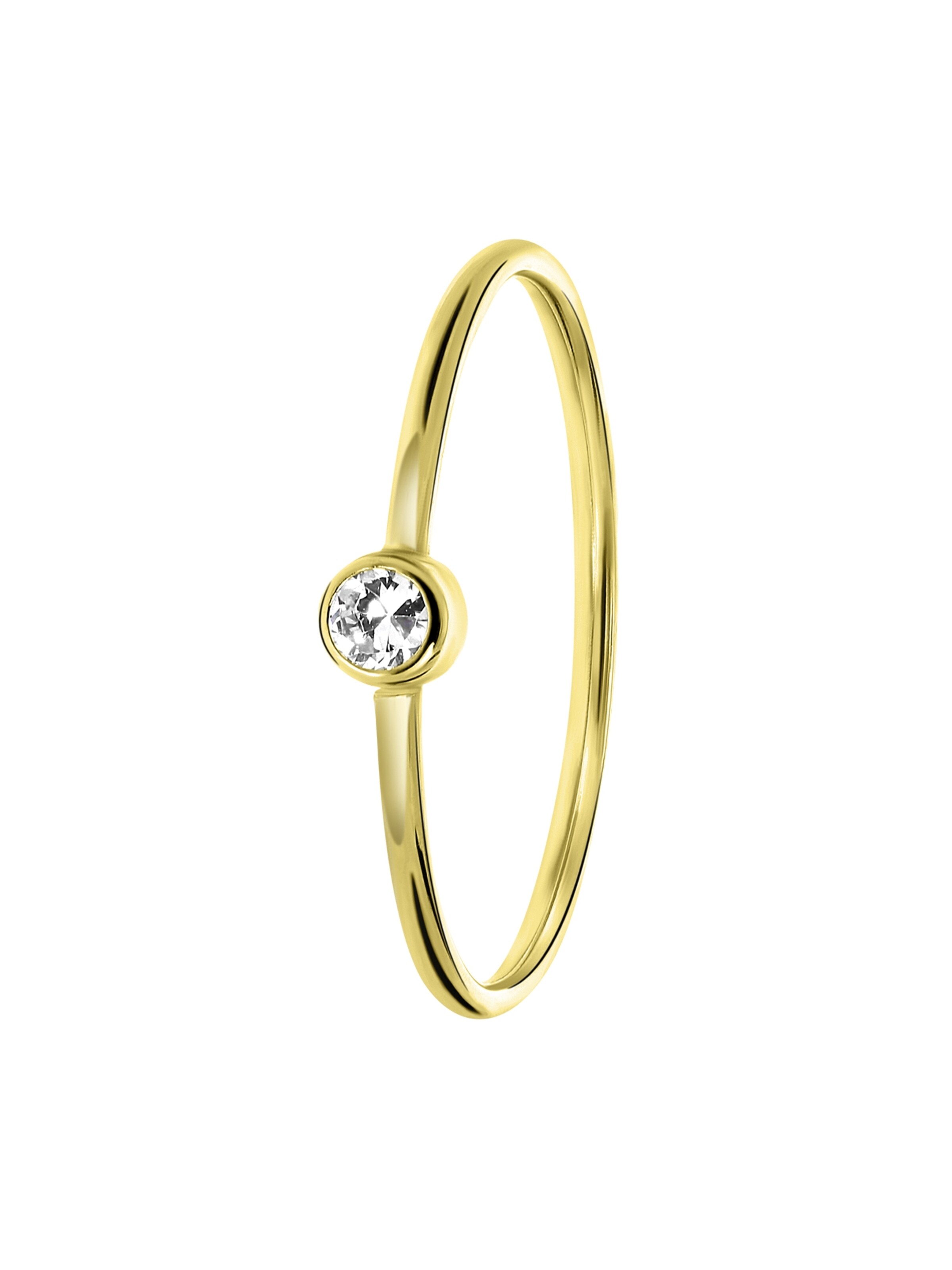 Lucardi Ring 'Klassisch' in Gold: Vorderseite