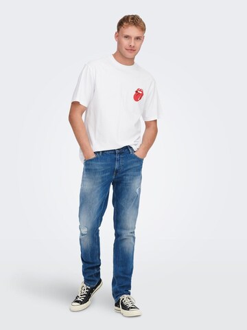 Only & Sons Regular Jeans 'ONSWeft ' in Blauw