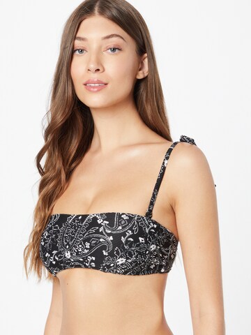 Bandeau Hauts de bikini Hunkemöller en noir : devant