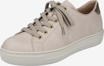 Baskets basses Rieker en beige : devant