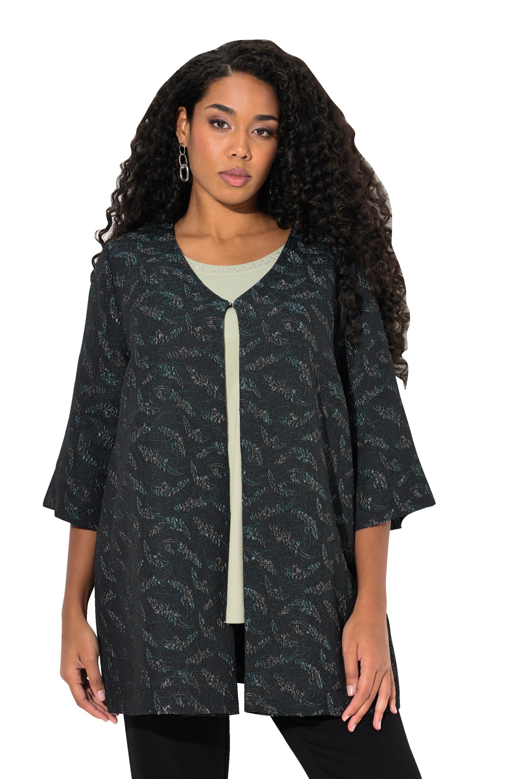 Ulla Popken Blazer in Schwarz: Vorderseite