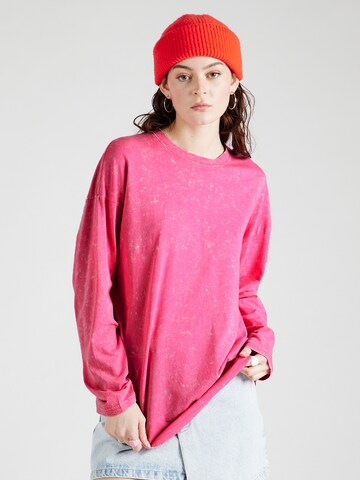 Monki T-shirt i rosa: framsida