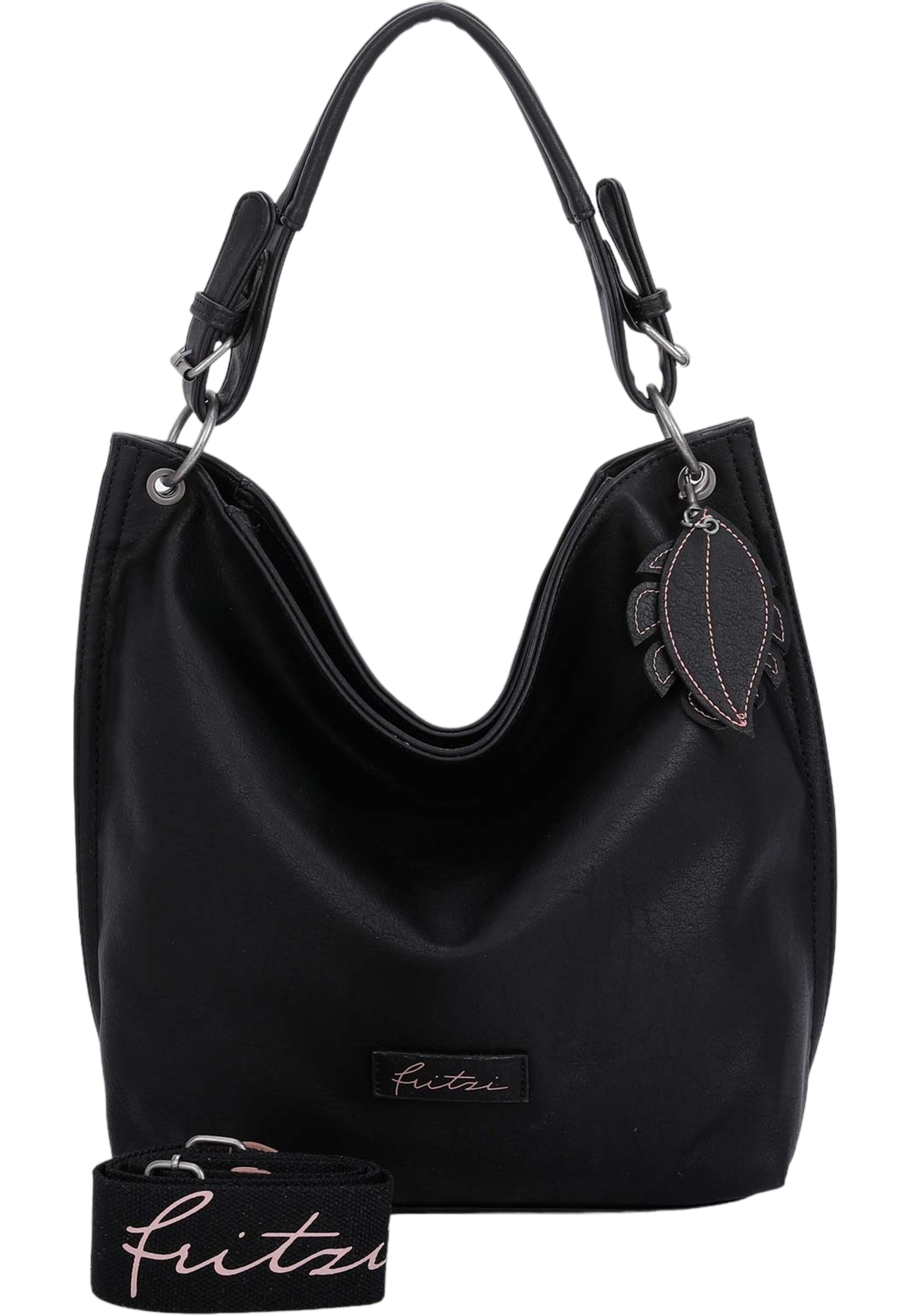 Fritzi aus Preußen Schultertasche 'Eco-Fritzi01' in Schwarz: Vorderseite