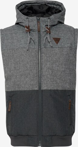 INDICODE JEANS Vest 'LECTER' in Grey: front