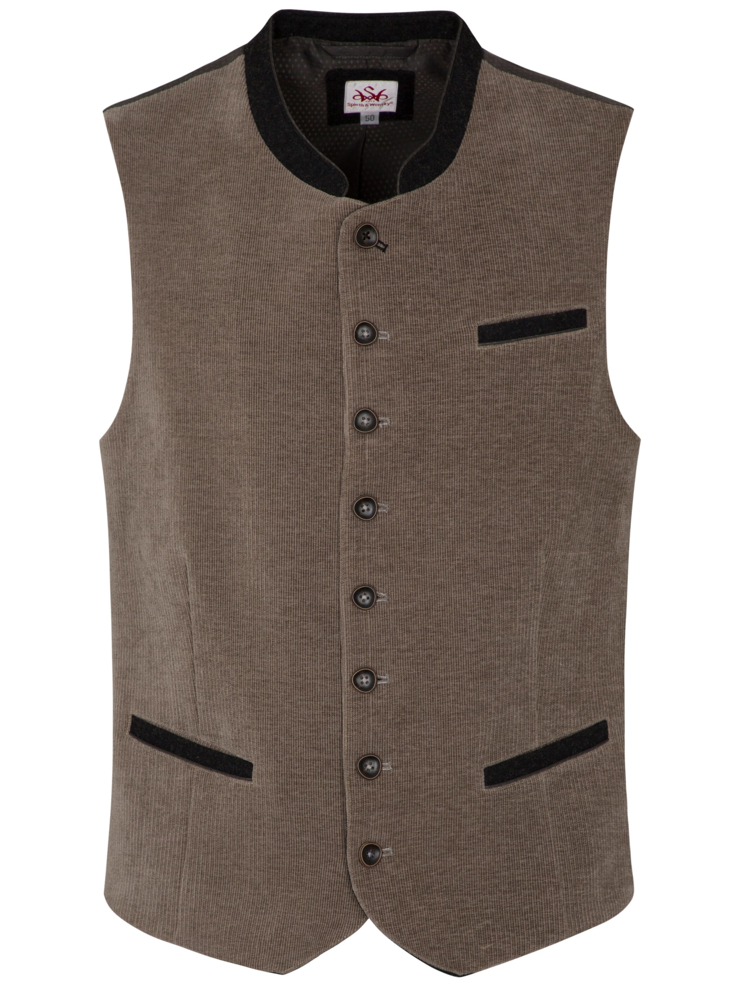 Gilet folklorique SPIETH & WENSKY en marron : devant