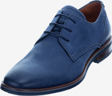 VANLIER Veterschoen 'Amalfi' in Blauw: voorkant