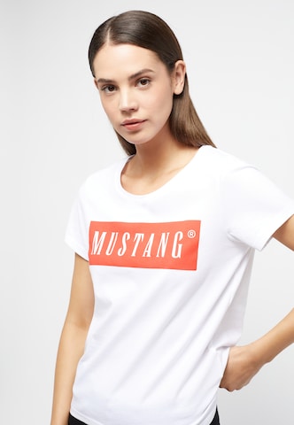 MUSTANG T-Shirt 'ALMA' in Weiß