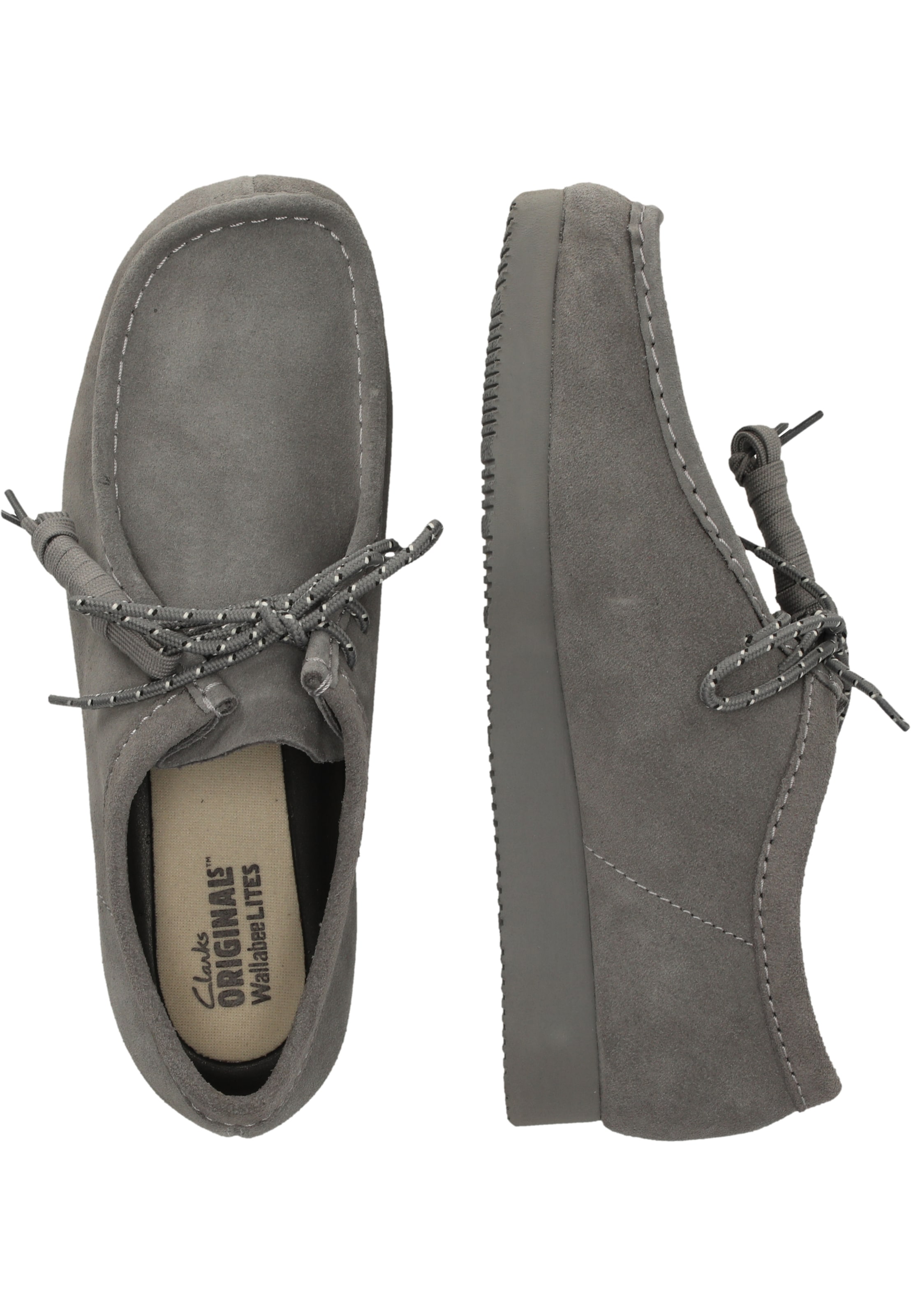CLARKS Mokassin 'Wallabee Lite' in Grau