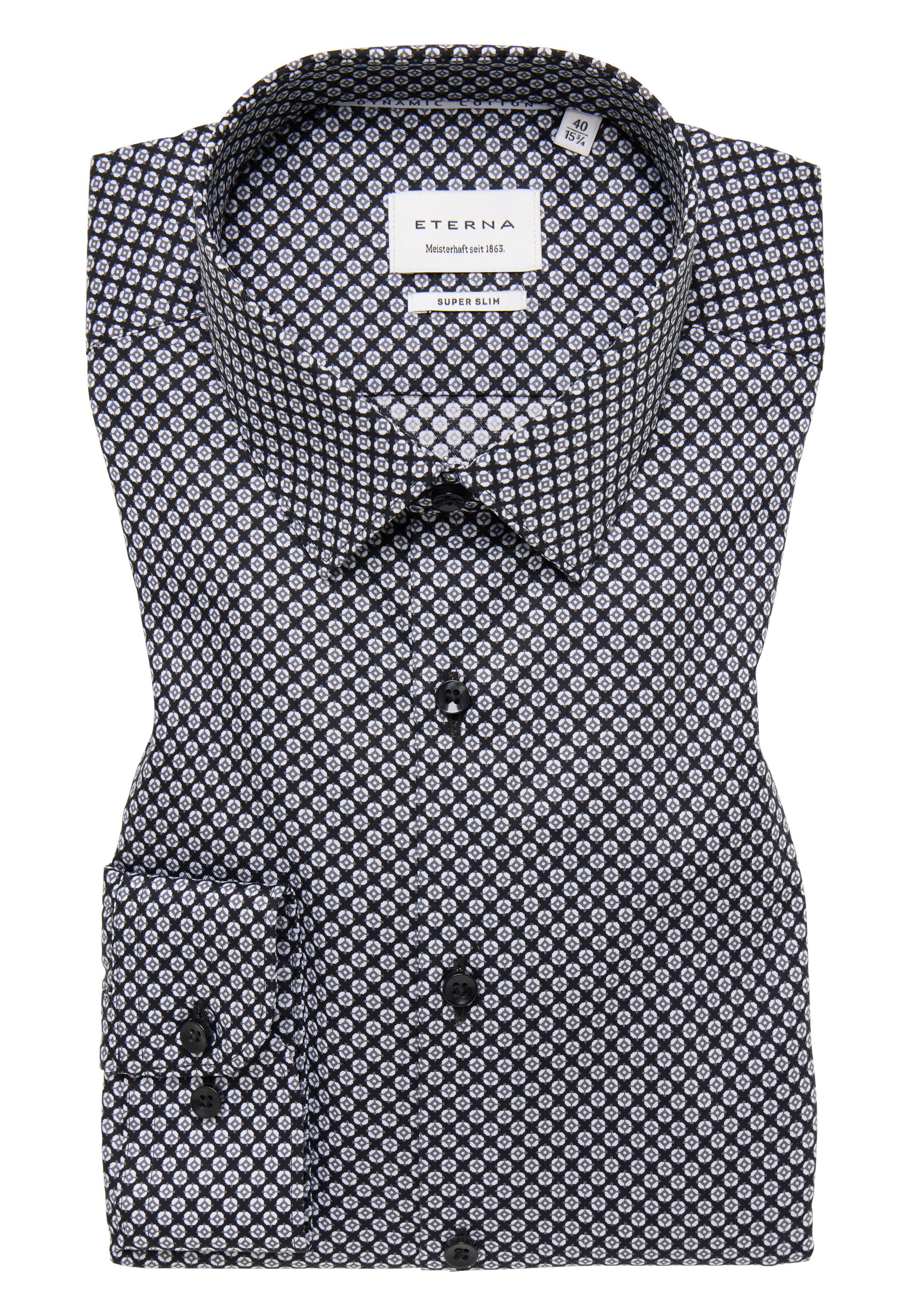 ETERNA Slim Fit Businesshemd in Schwarz