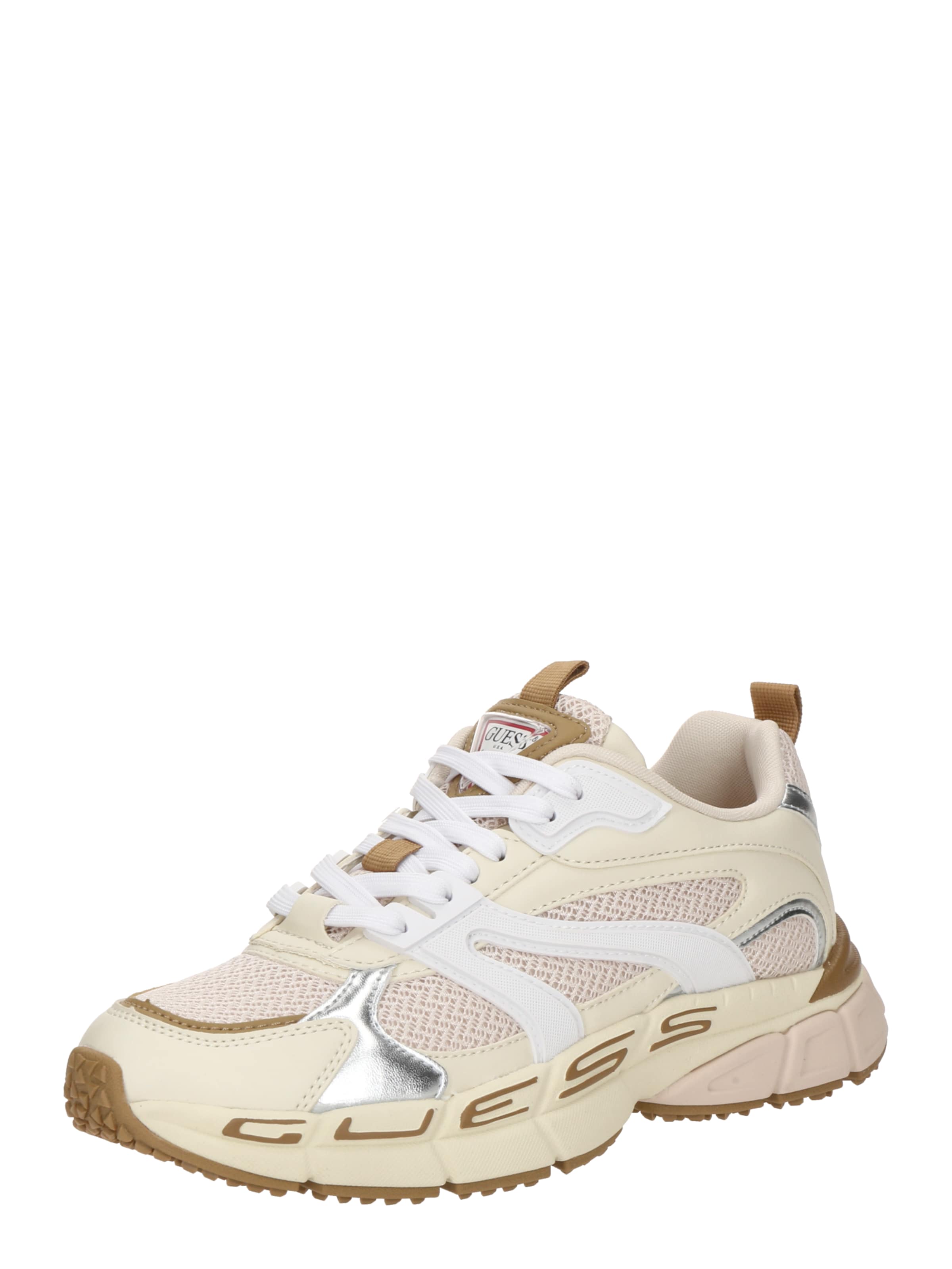 Sneaker low 'Bevalli' de la GUESS pe bej: față