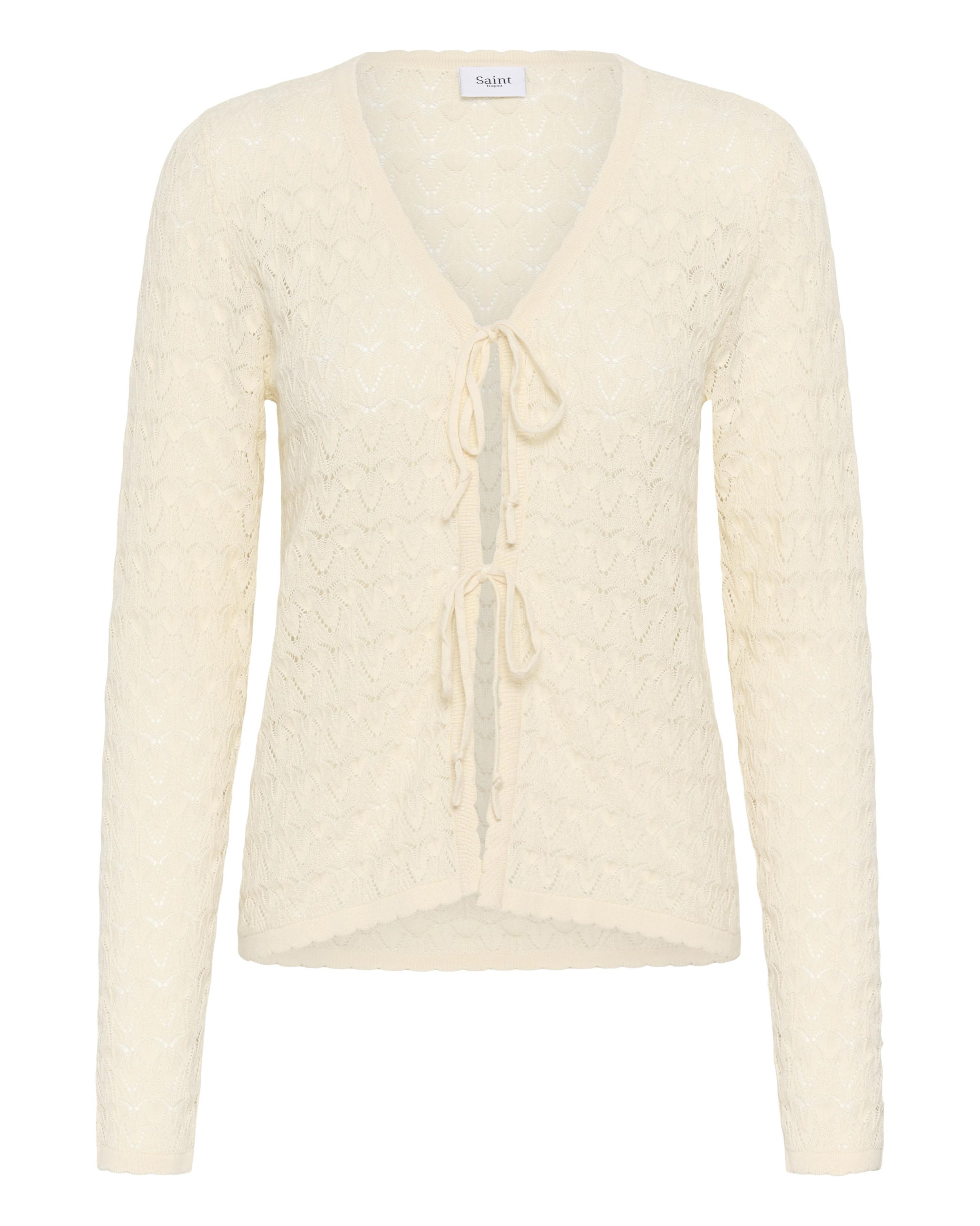 SAINT TROPEZ - Casaco de malha 'SZRonette' em branco: frente