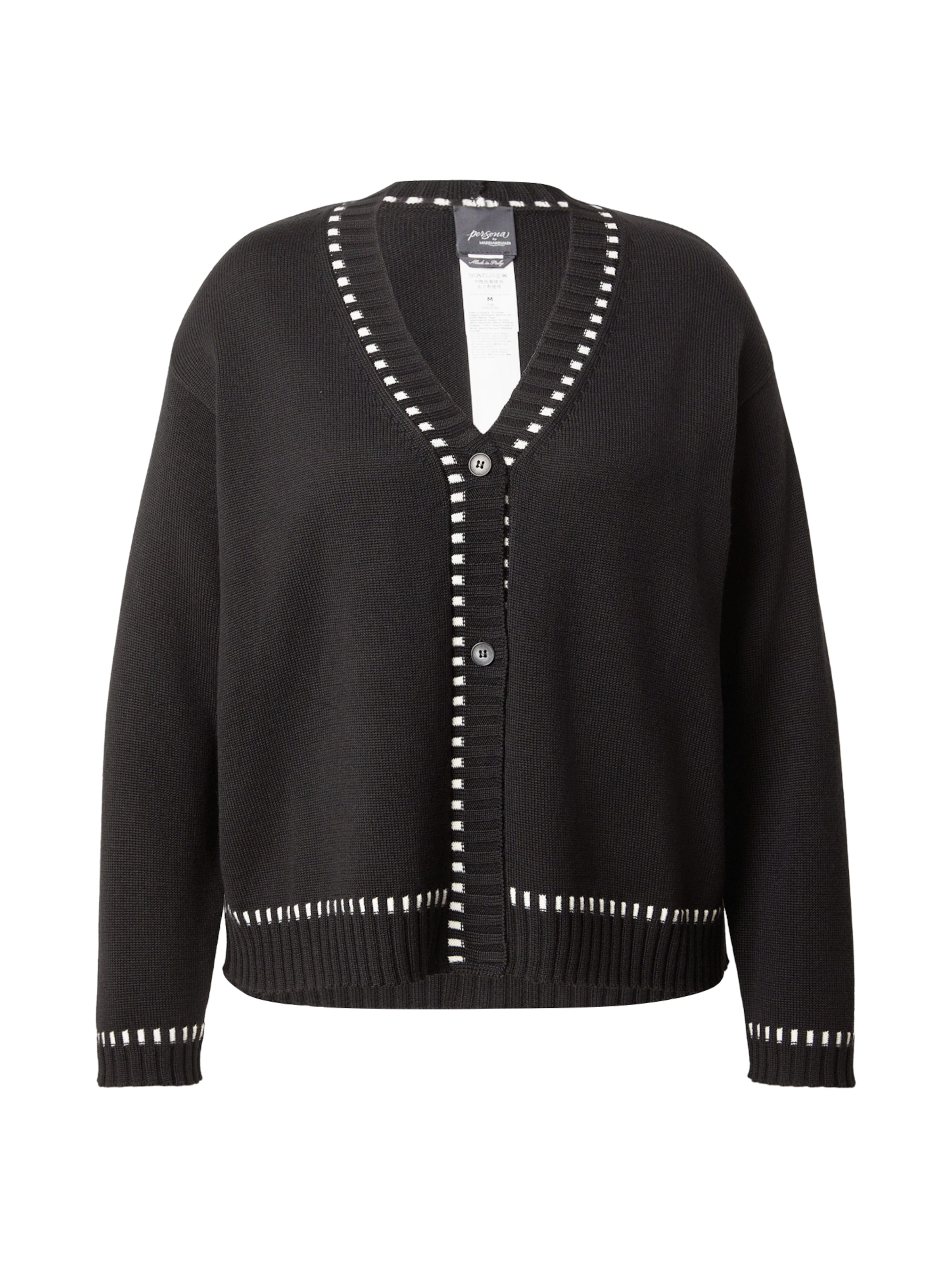 Cardigan 'ALPE' Persona by Marina Rinaldi en noir : devant