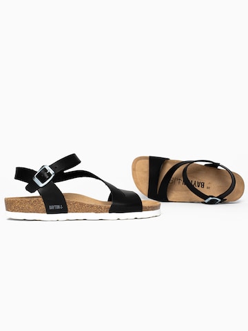 Bayton Sandaal 'JAVEA' in Zwart