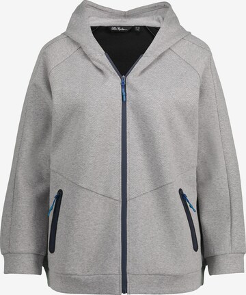 Ulla Popken Zip-Up Hoodie in Grey: front