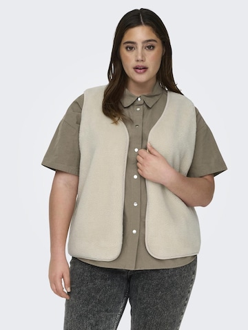 ONLY Carmakoma Vest in Beige: front