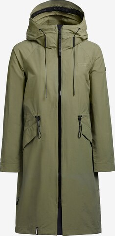 khujo Between-Seasons Coat 'Marnia 2' in Green: front