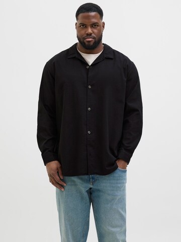 Jack & Jones Plus Comfort Fit Skjorte i sort: forside