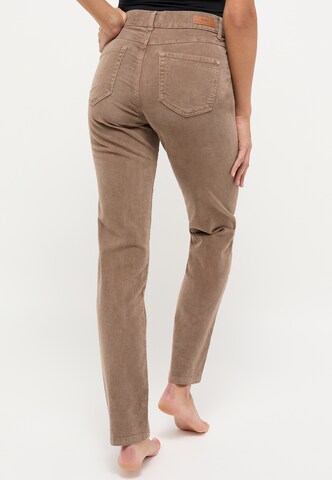 Angels Slimfit Straight-Leg Jeans 'Cici' in Coloured Cord in Braun