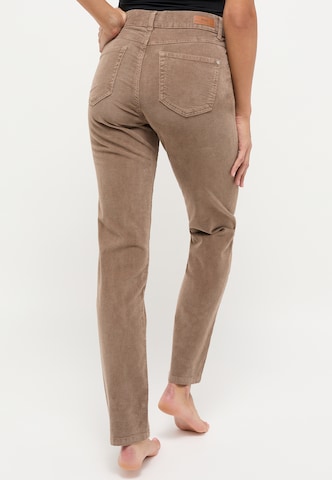 Angels Slimfit Straight-Leg Jeans 'Cici' in Coloured Cord in Braun