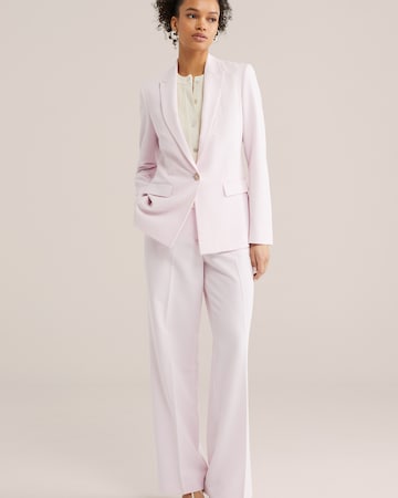 WE Fashion Široke hlačnice Hlače na rob | roza barva