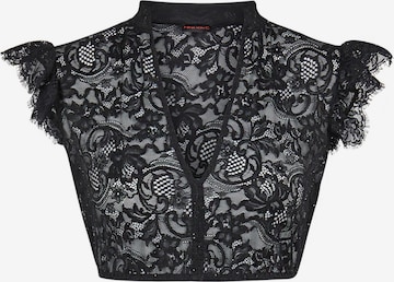 Nina von C. Trachtenbluse 'Romy' in Schwarz: Vorderseite
