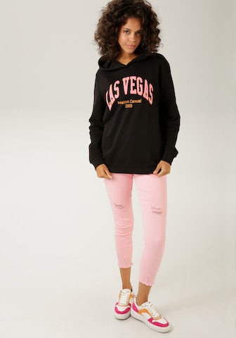 Aniston CASUAL Sweatshirt in Schwarz