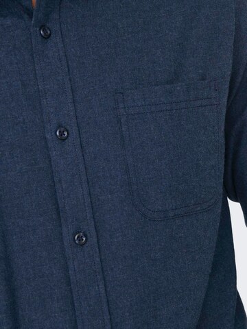 Only & Sons - Ajuste regular Camisa 'ONSRoad' en azul