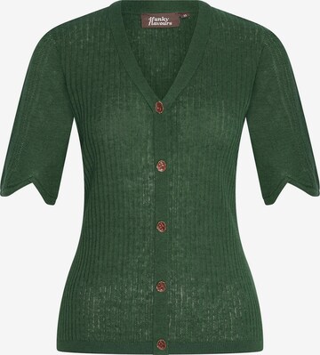 4funkyflavours Knit Cardigan 'Sankofa' in Green: front