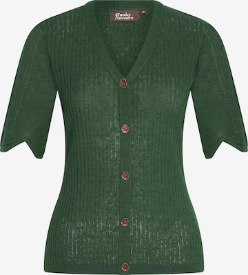 4funkyflavours Knit Cardigan 'Sankofa' in Green: front