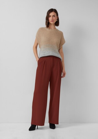 Loosefit Pantalon à pince s.Oliver en rouge