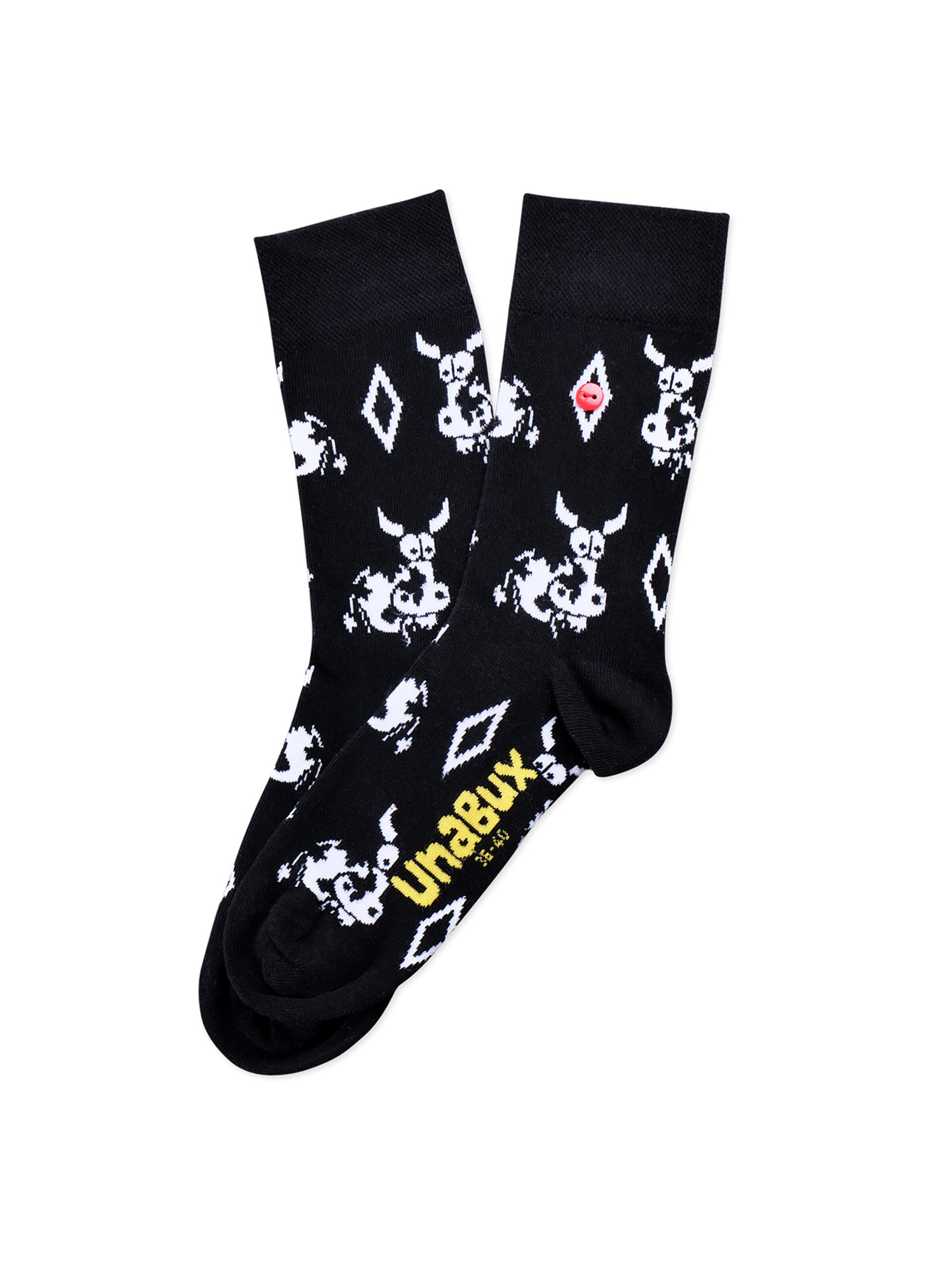 UNABUX Socks ' GRUMBLE IN THE JUNGLE ' in Black