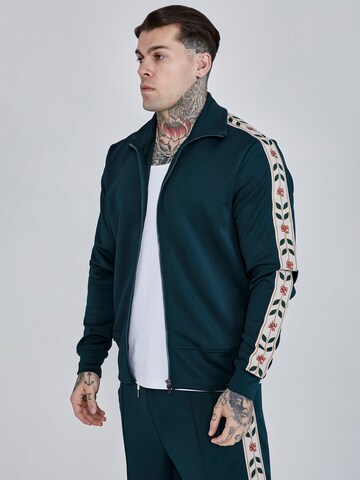 Giacca di felpa di SikSilk in verde: frontale