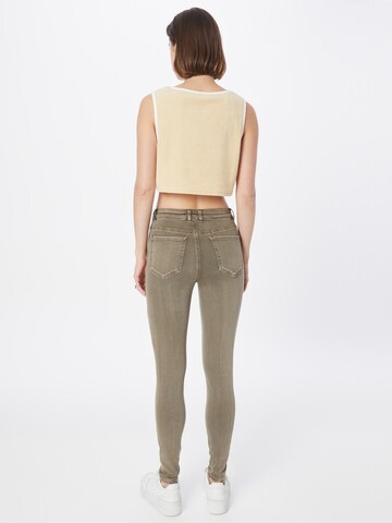 VILA Skinny Jeans 'AMY' in Brown