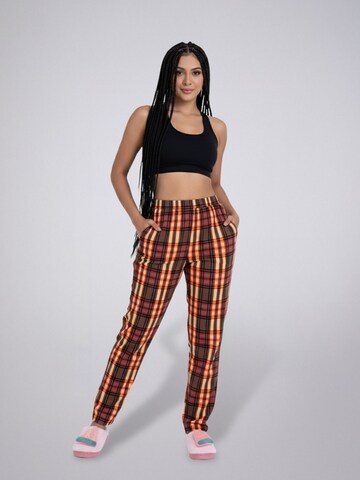 LEAFLETIC Pyjamabroek in Bruin: voorkant